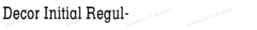 Decor Initial Regul字体转换